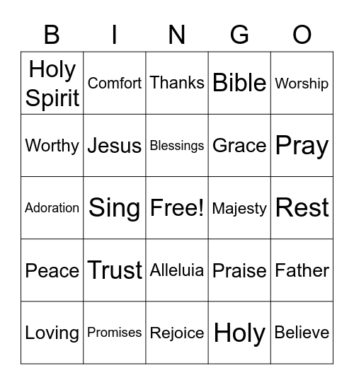 HE IS WORTHY Bingo Card