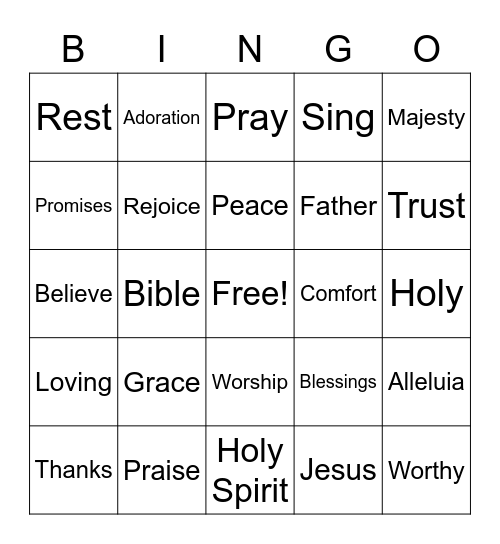 HE IS WORTHY Bingo Card