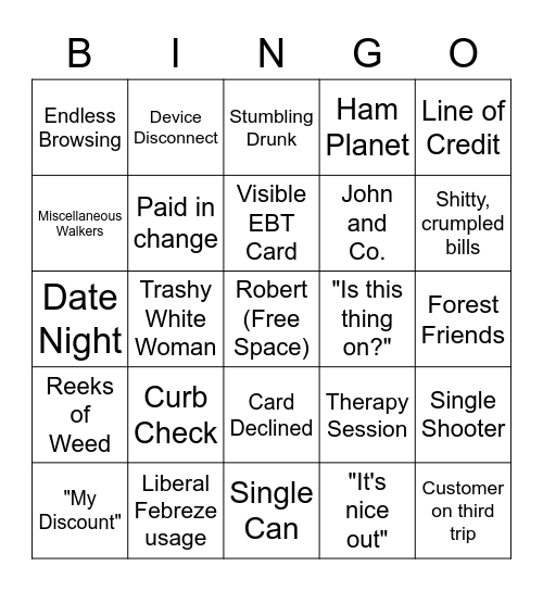 Brookwood Bingo Card