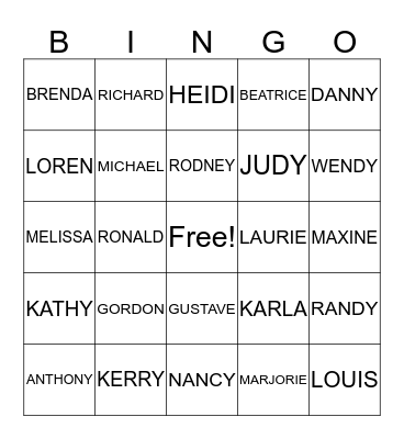 NICHOLS FAMILY REUNION Bingo Card