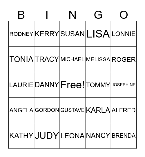 NICHOLS FAMILY REUNION Bingo Card