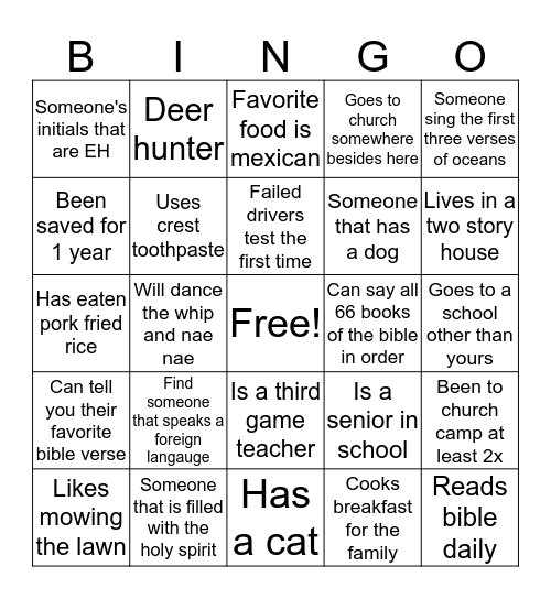 The Bridge Kennett Bingo Card