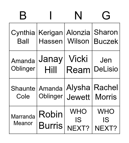 Bridge Bingo Winner!!! Bingo Card