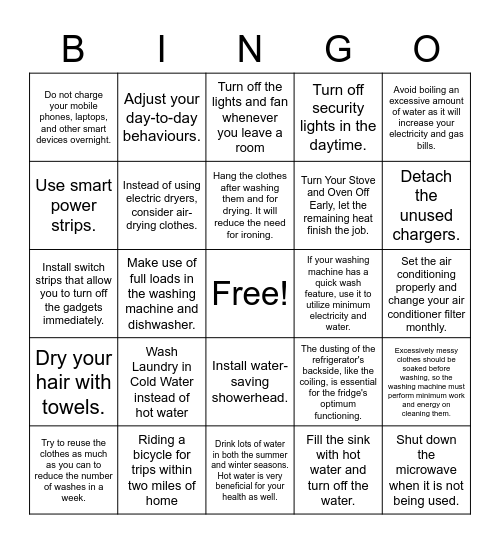 As critical thinkers we practice FRUGALITY Bingo Card