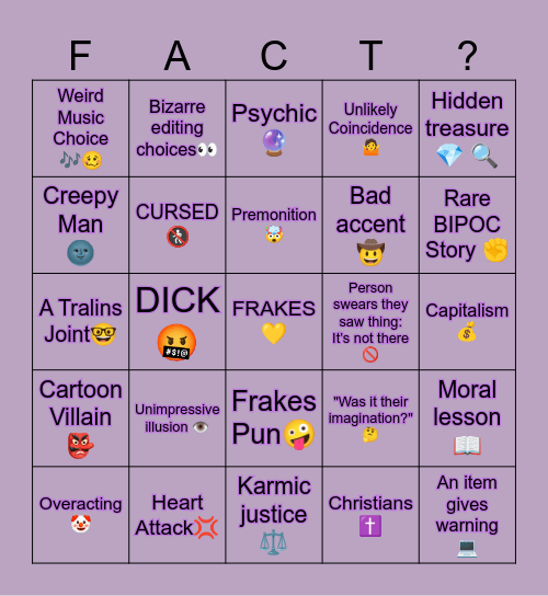 Fact or Fiction Bingo Card