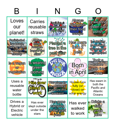 MGME Earth Day Bingo Card