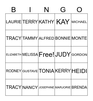 NICHOLS FAMILY REUNION Bingo Card