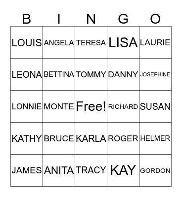 NICHOLS FAMILY REUNION Bingo Card