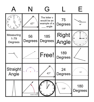 Angles Bingo Card