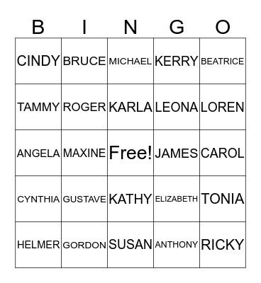 NICHOLS FAMILY REUNION Bingo Card