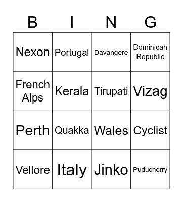 Freelance Bingo Card