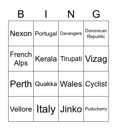 Freelance Bingo Card