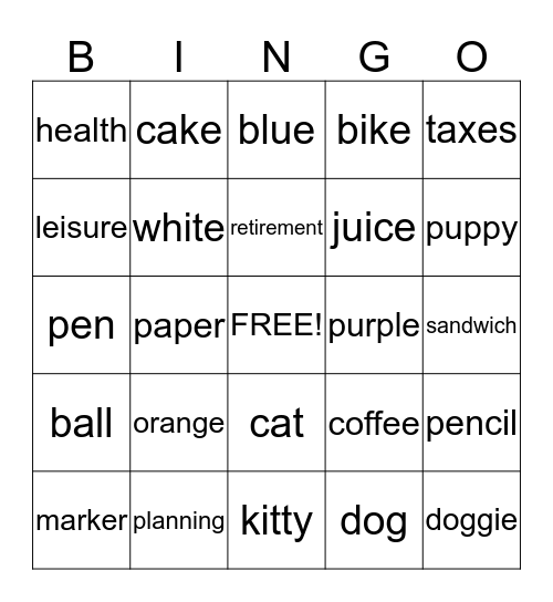 Testing Bingo Card