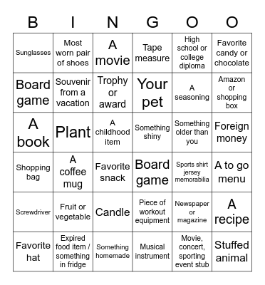 Virtual bingo Card