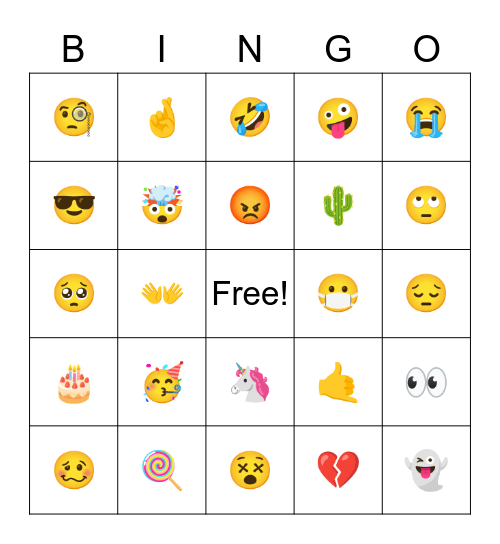 Emoji Bingo Card