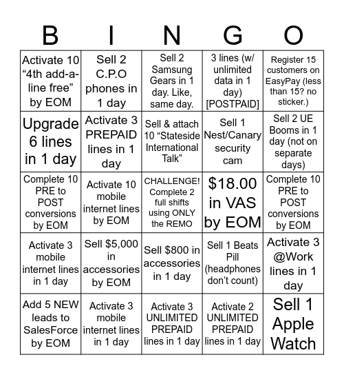 RSA: Bingo Card