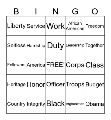 Bingo Card