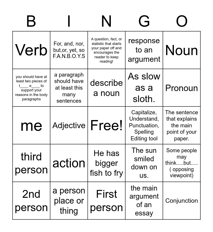 7th-grade-language-arts-bingo-card