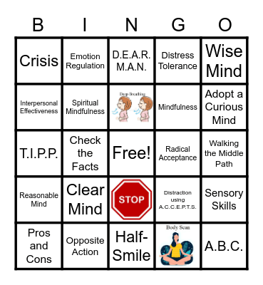 DBT Bingo Card