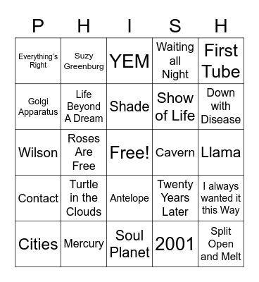 Jenny’s Hollywood Bingo 2023 Bingo Card