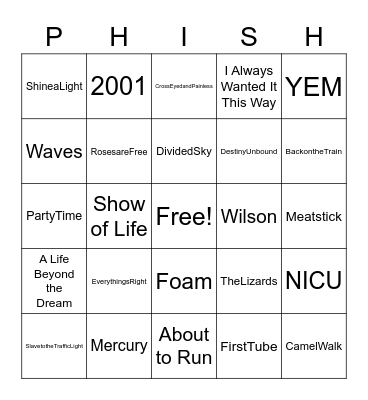 Josh’s Hollywood Bingo 2023 Bingo Card