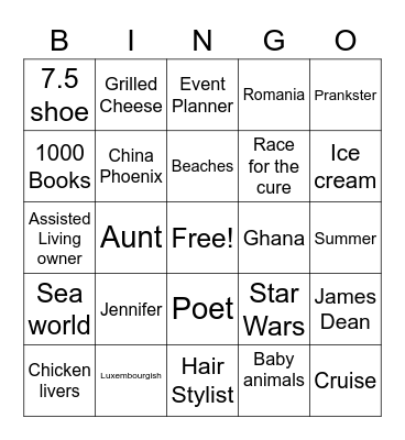 Guess Who #2 Bingo-Grant Bingo Card