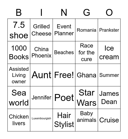 Guess Who #2 Bingo-Grant Bingo Card