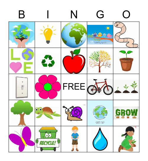 Earth Day Bingo Card