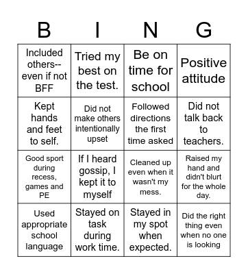 BE A KIND HUMAN Bingo Card