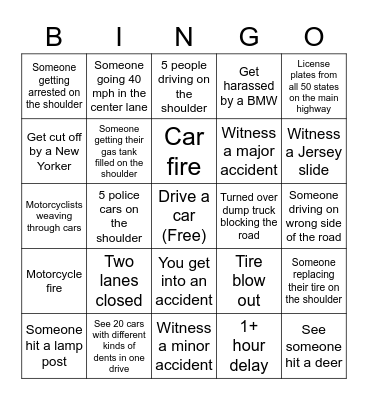 Commuter BINGO Card