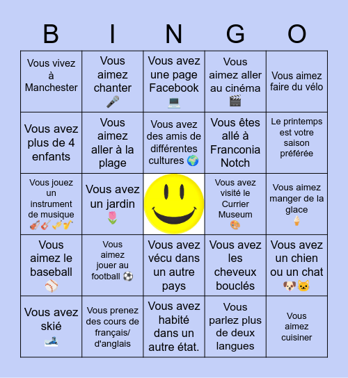 Café Causerie - Conversation Café Bingo Card