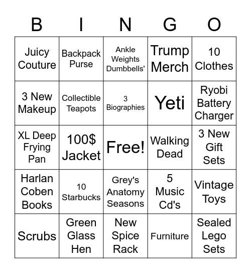 Micheline Bingo Card