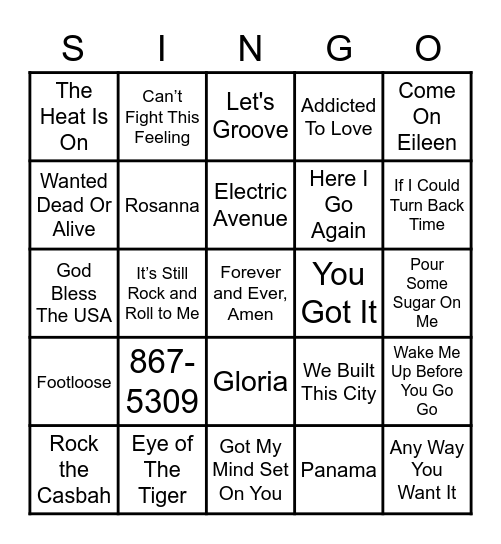 OUTLAW Bingo Card