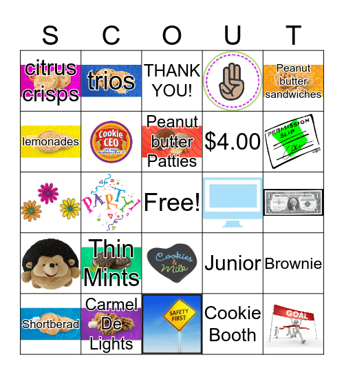 Cookie Bingo Card