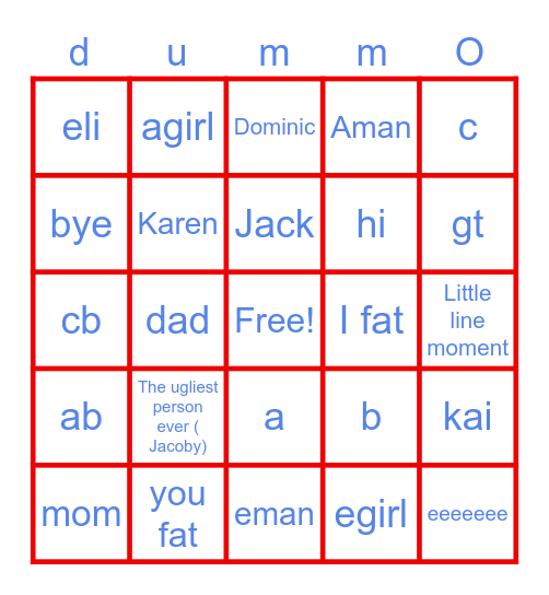 Random bingo ahhhhhhhhhhhhhhhhhhhhhhhhhhhhhhhhhhhhhhhhhhhhhhhh Bingo Card