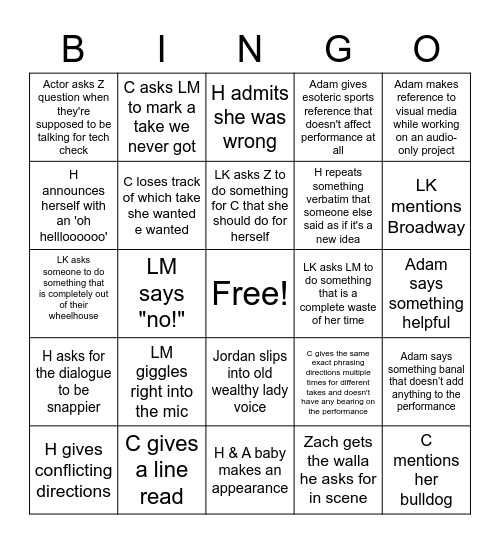 Sinking Ship Bingo Card