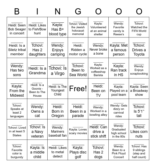Know Your Lab Bingo Card