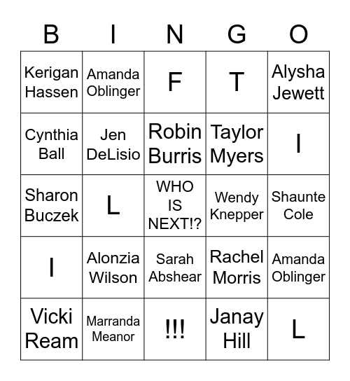 Bridge Bingo Champs! Bingo Card