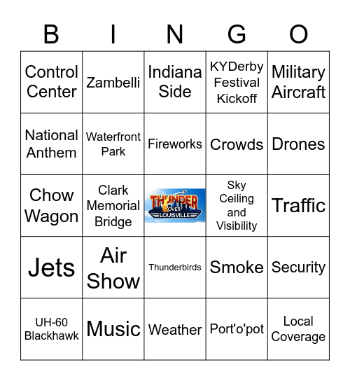 Thunder over Louisville BINGO Card