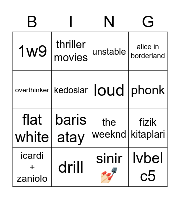elos Bingo Card