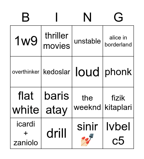 elos Bingo Card