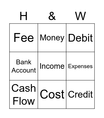 Budgets Bingo Card