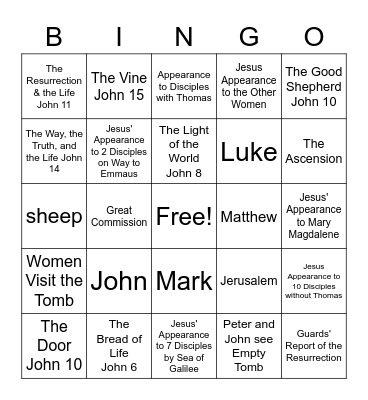 I Am Bingo Card