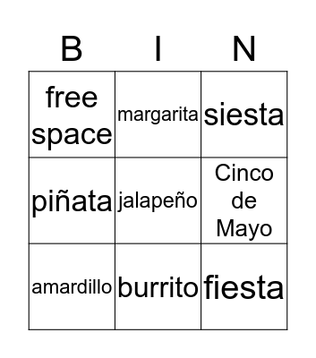 Hispanic Forum Bingo Card