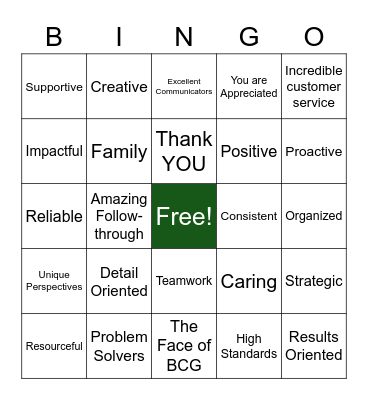 BST Appreciation Day Bingo Card