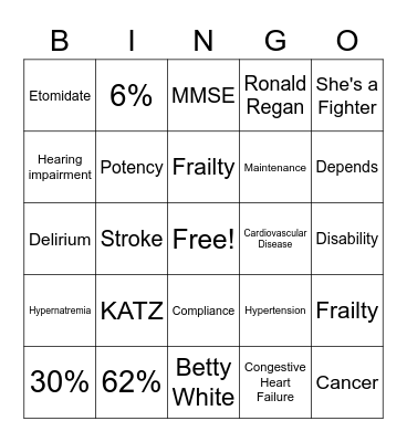 Boomer Bingo! Bingo Card