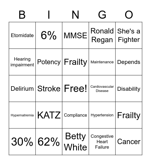 Boomer Bingo! Bingo Card