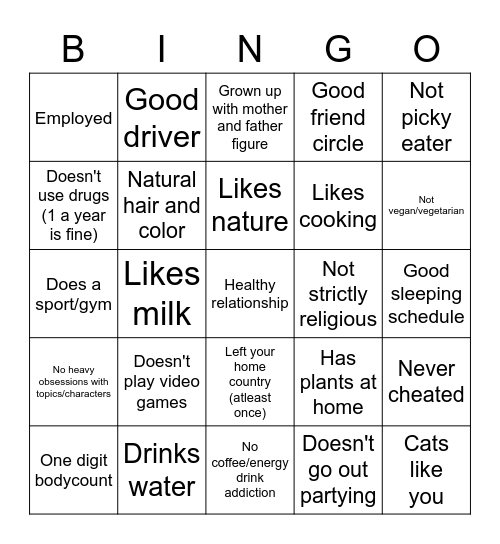 Green flag bingo Card