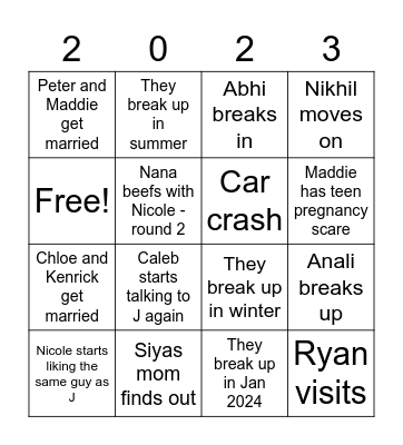 on the down low Bingo Card