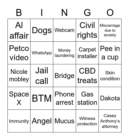 Teesha day 13 Bingo Card